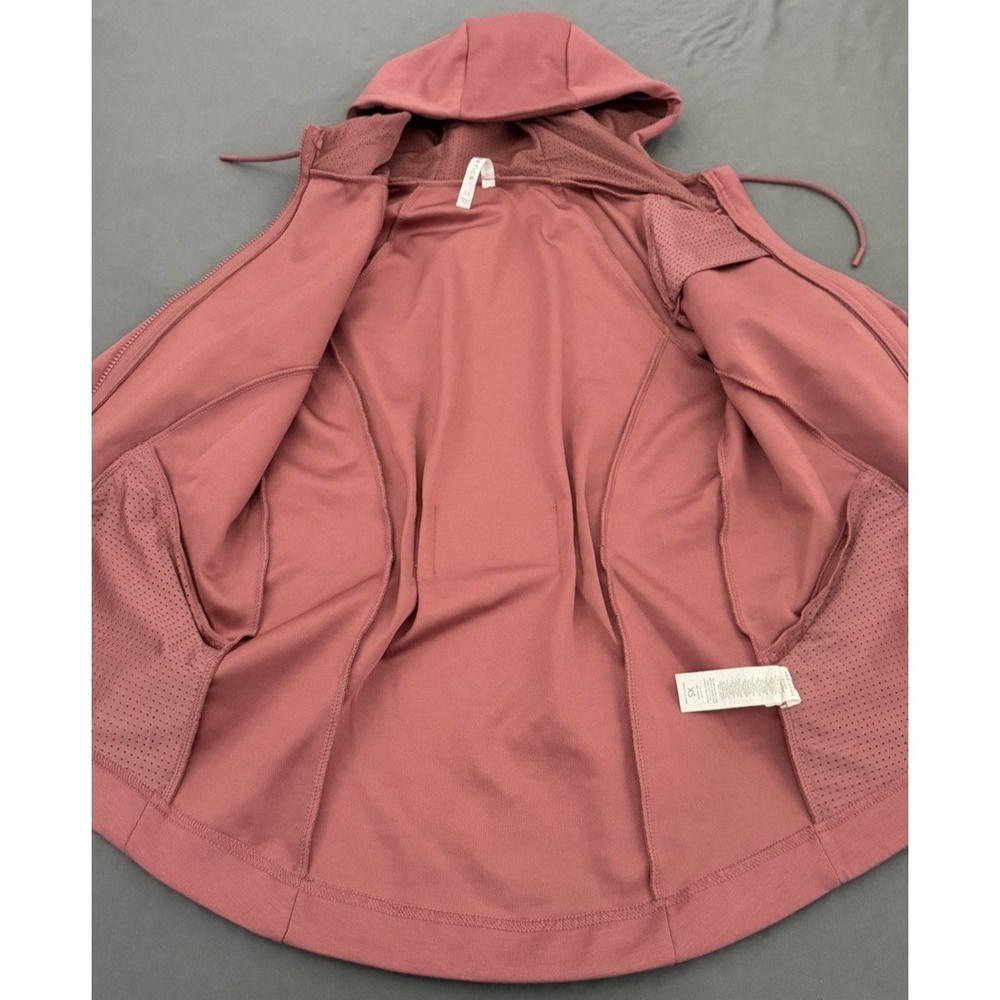 Fabletics Jacket Women XS Sammy Dark Rouge Hooded Full Zip Mauve Utility Gym - Picture 7 of 12